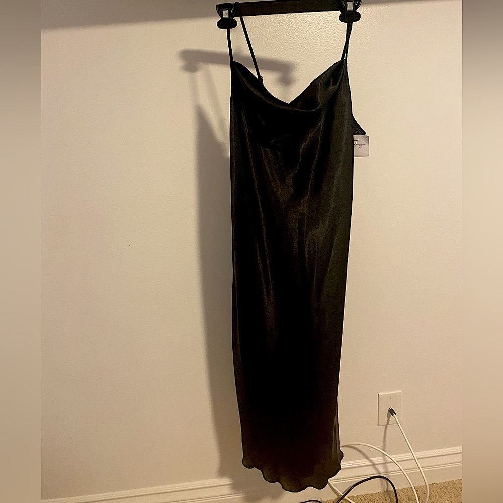 Bebe black slip dress NWT